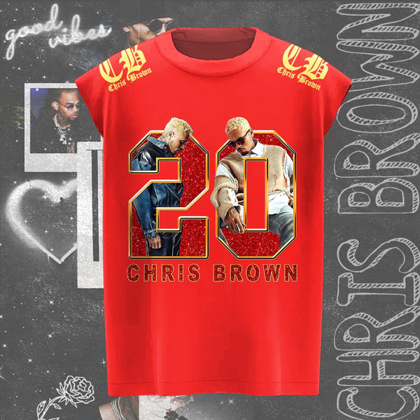 Men's Chris Brown Breezy Bowl XX Tour Crew Neck Vest