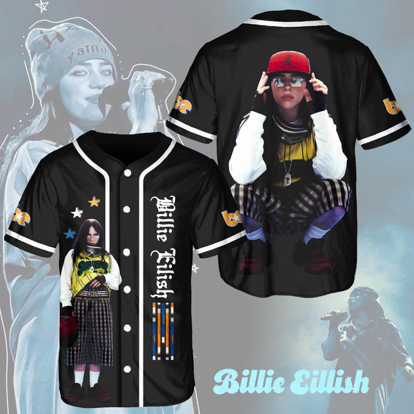 Billie Eilish Hit Me Hard And Soft Tour Baseball Jersey