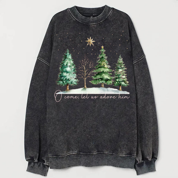 Star Christmas Tree Vintage Sweatshirt