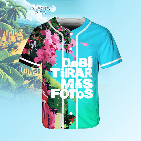 Puerto Rican Print Baseball Jersey