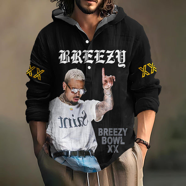 Boys' Breezy Bowl Tour Long Sleeve Button Down Hoodie