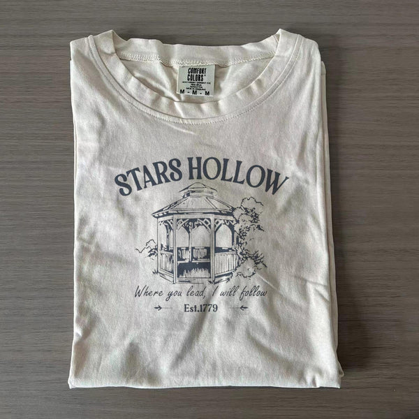 Stars Hollow Where You Lead I Will Follow Crew Neck T-shirts