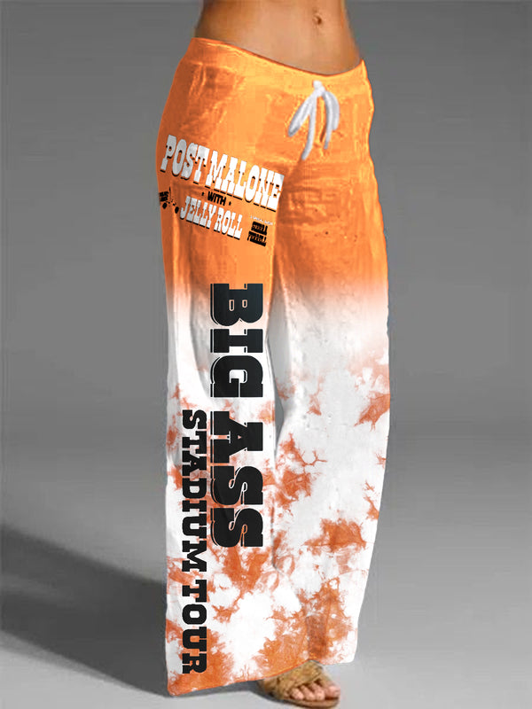 Gradient Malone And Jelly Print Casual Pants