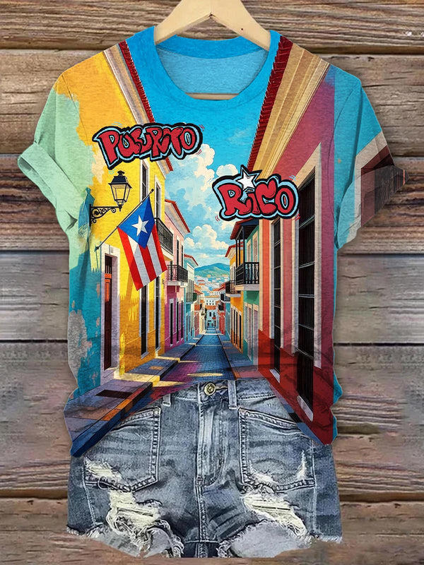 Puerto Rico Crew Neck T-shirt
