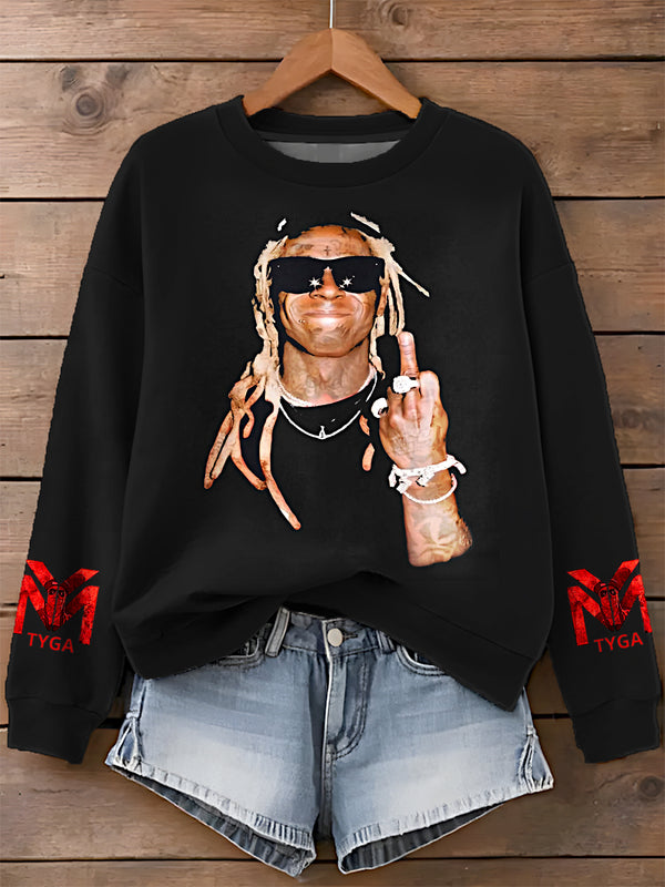 Lil Wayne The Carter VI Tour Printed Long Sleeve Casual Top