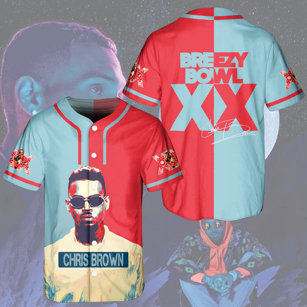 Chris Brown Breezy Bowl XX Tour 2025 Baseball Jersey