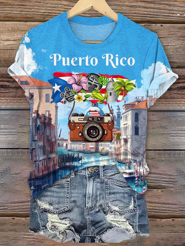 Puerto Rico Crew Neck T-shirt