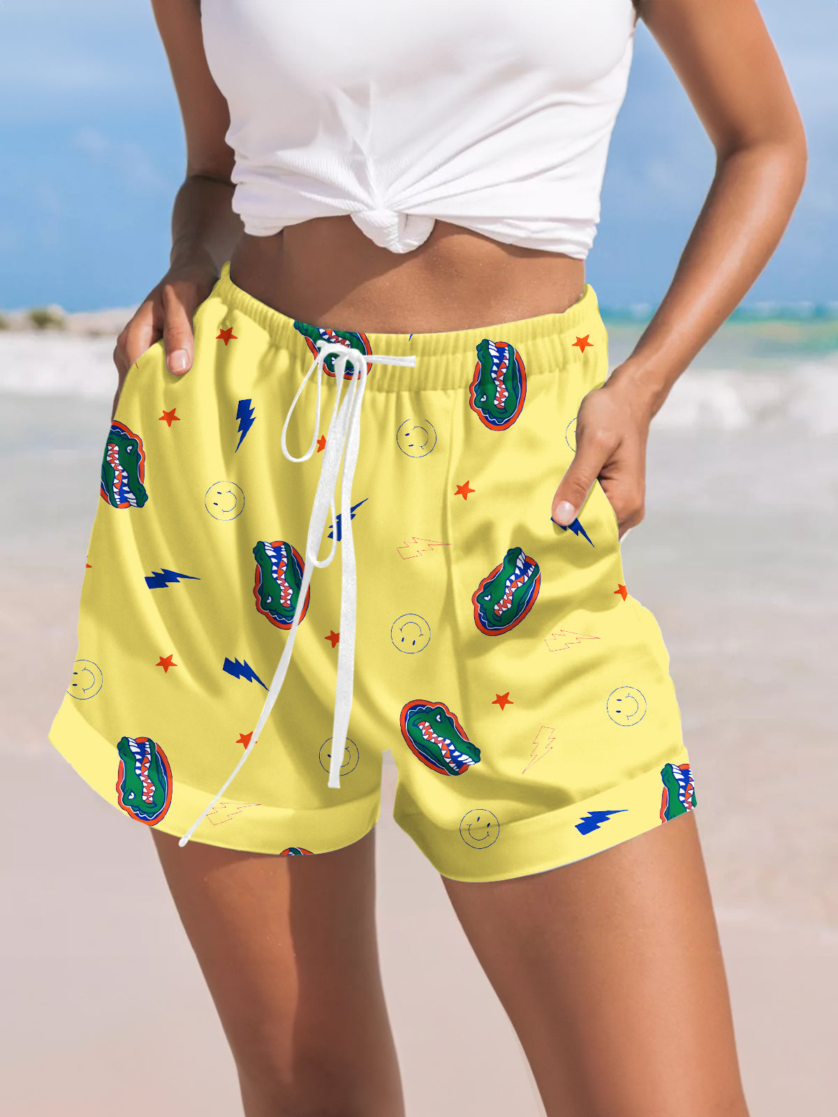 Florida Print Casual Shorts