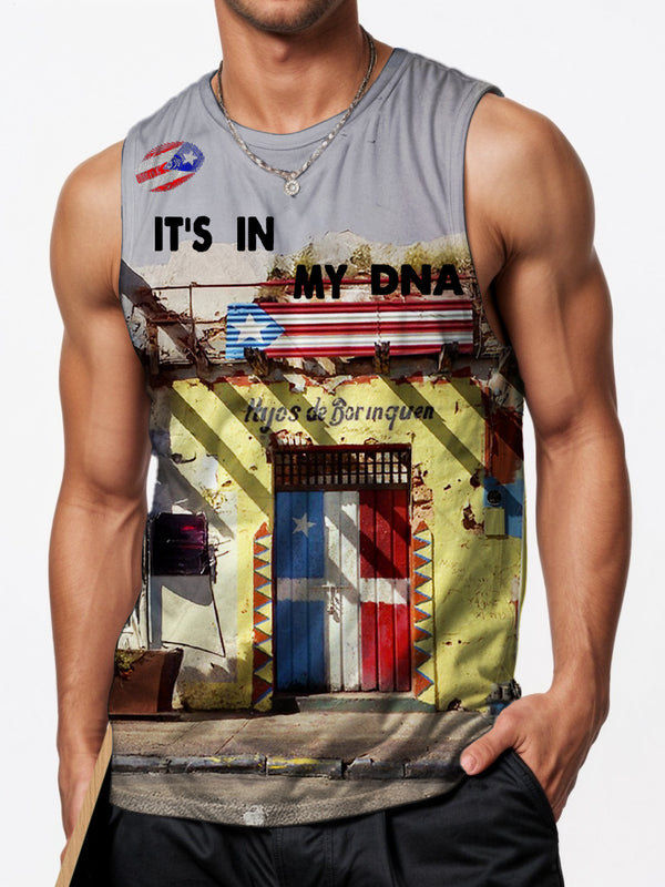 Puerto Rican Street Art Sports Crew Neck Vest