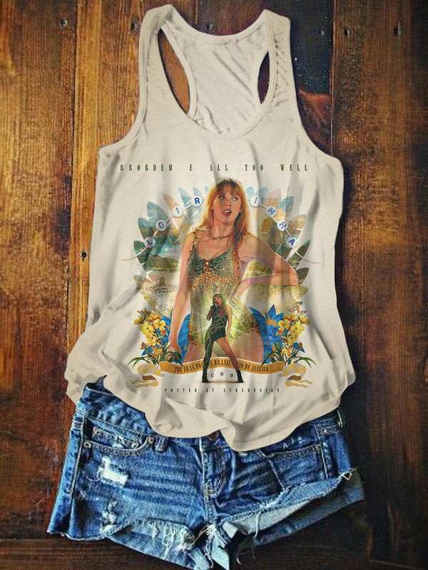 Taylor Swift The Eras Tour Queen Pop Music Print Tank Top