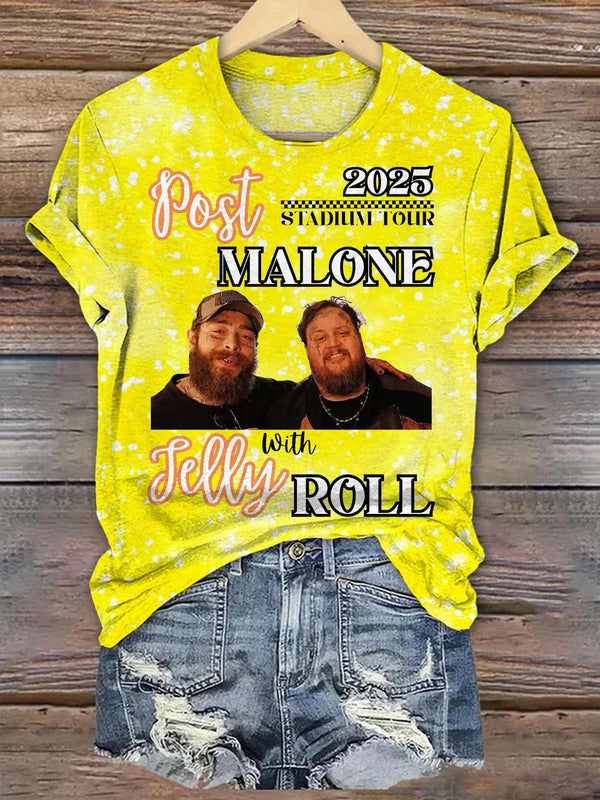 Post Malone 2025 Tour Crew Neck T-shirt