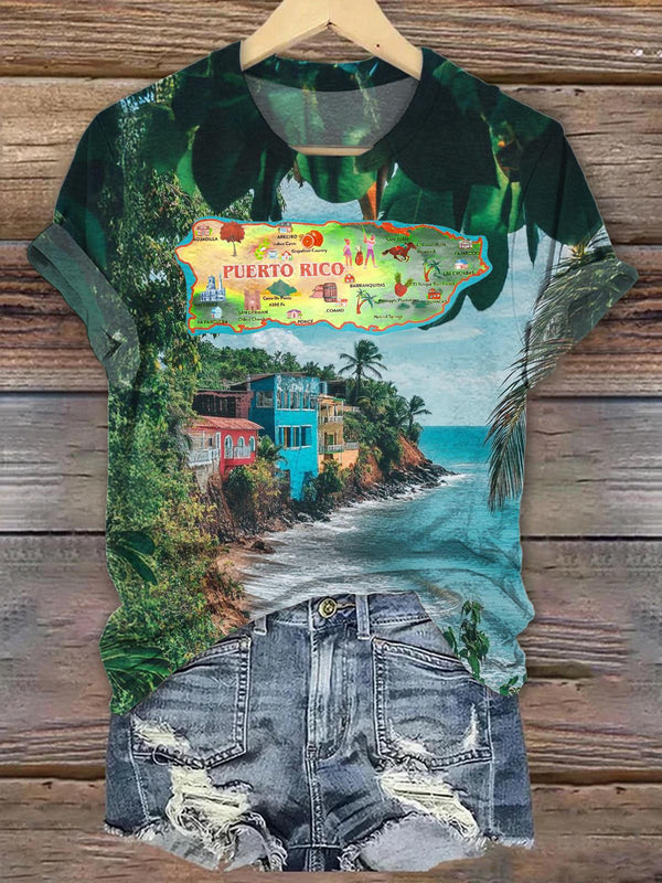 Puerto Rico Crew Neck T-shirt