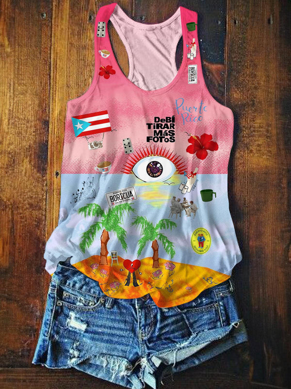 BadBunny Classic Printed Casual Tank Top