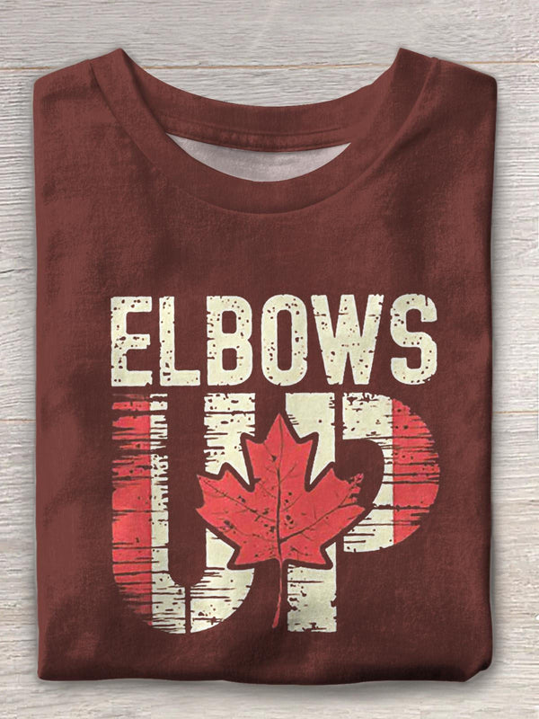 Elbows Up Canada Crew Neck T-shirt