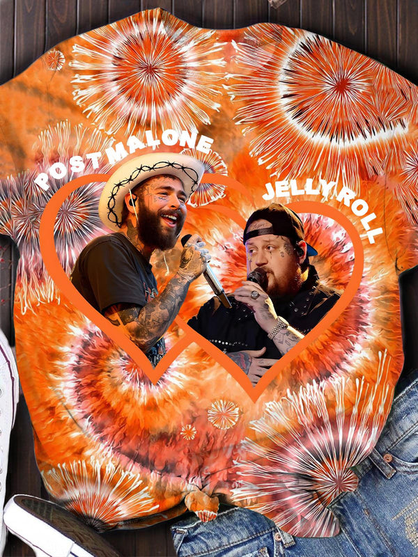Post Malone Jelly Roll Crew Neck T-shirt