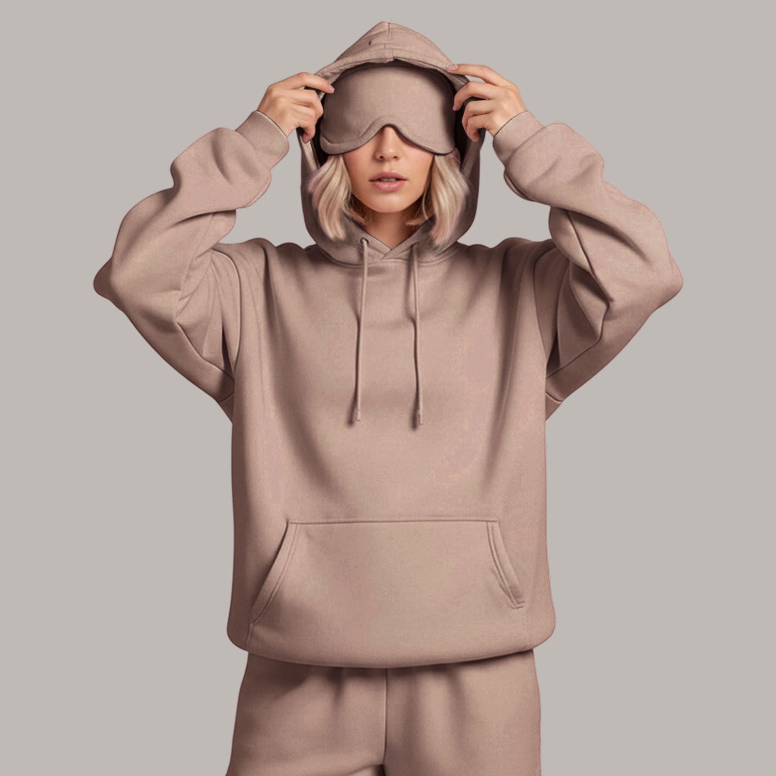 Airplane Mode Travel Hoodie Men Women Comfort Hoodies with Eyeshade Pullover Tops Clothes with Hidden Pockets charming