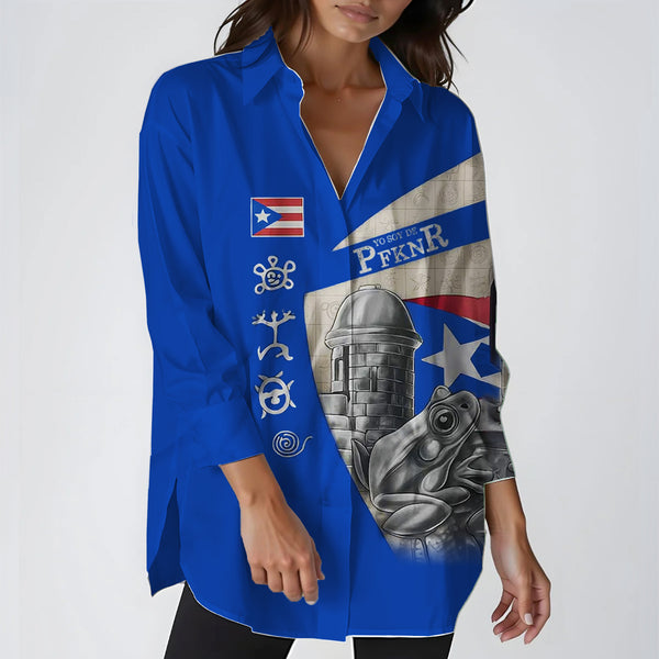 Puerto Rico Women's Printed Casual Shirt