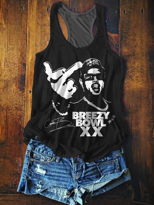 Breezy Bowl XX Tour Printed Casual Tank Top