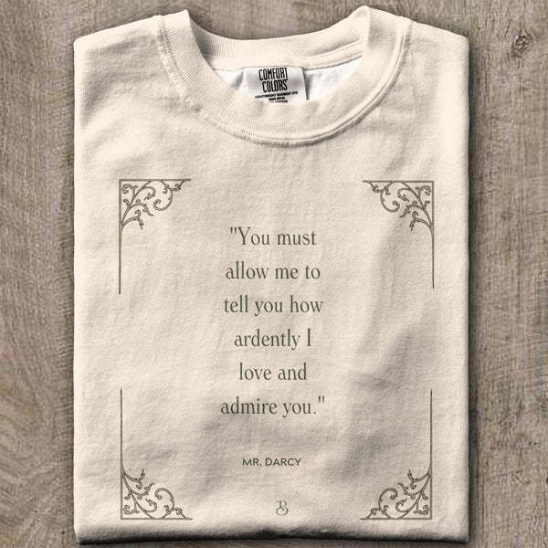 Pride and Prejudice Art Print Crew Neck T-shirt