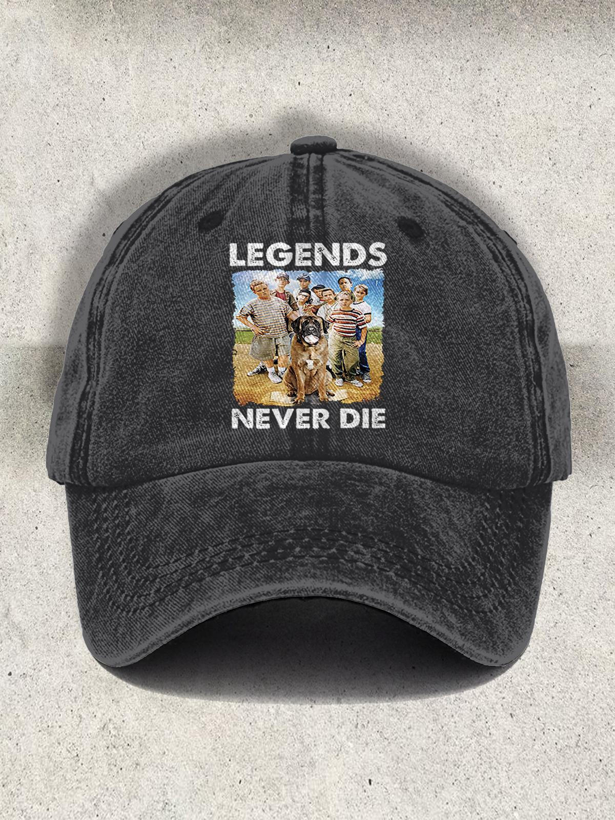 Sandlot Legends Never Die Printed Baseball Cap