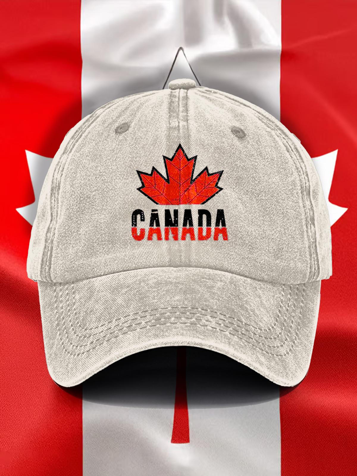 Canada Maple Leaf Printed Baseball Cap
