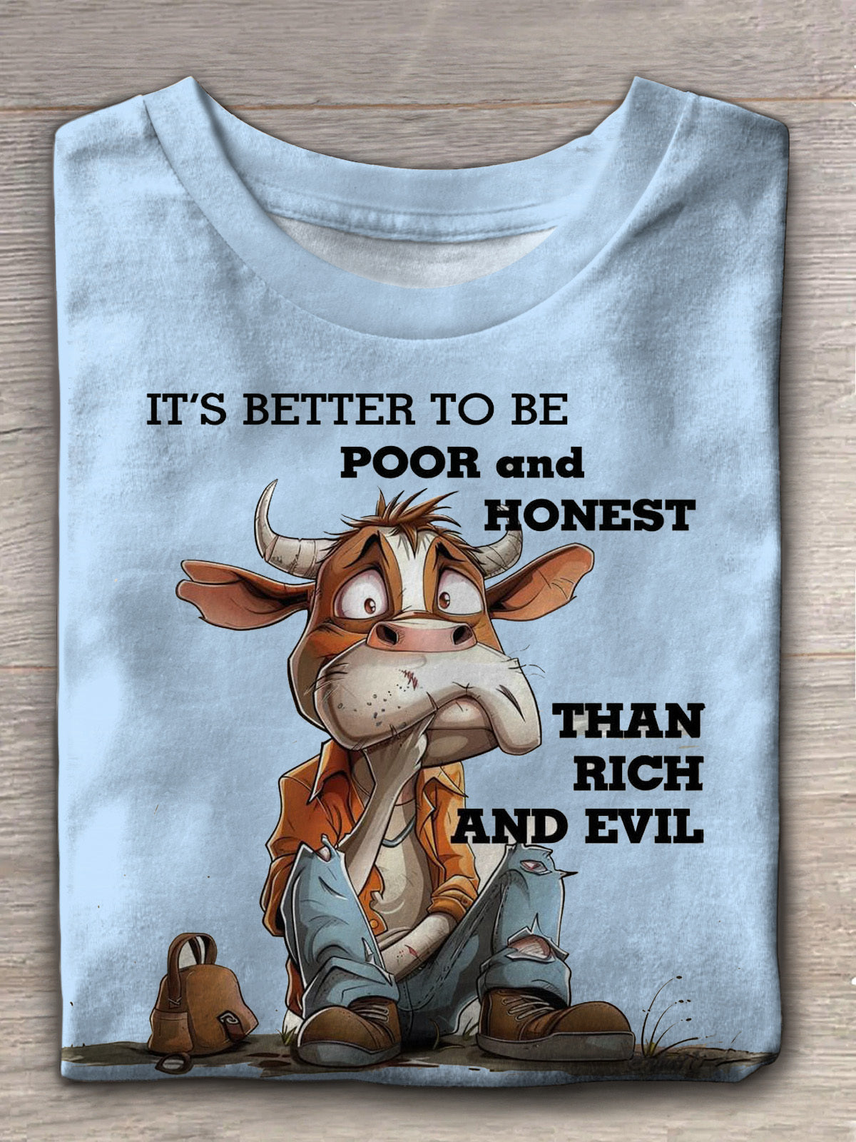 Camiseta de cuello redondo con la palabra divertida "It's Better To Be" 