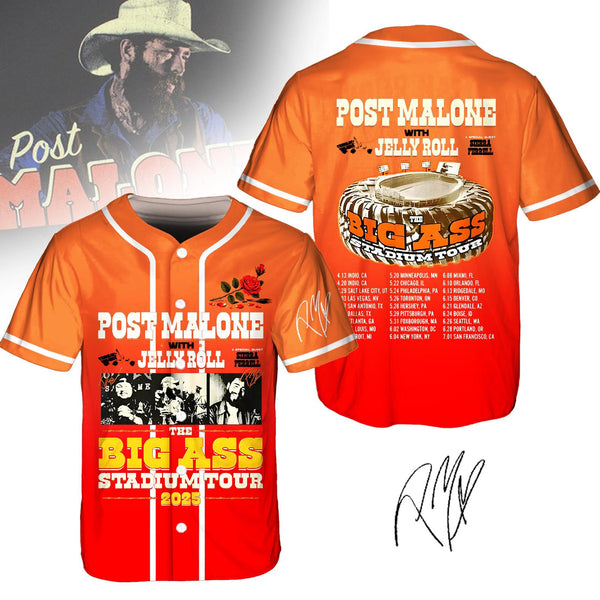 Post Malone Jelly Roll Baseball Jersey