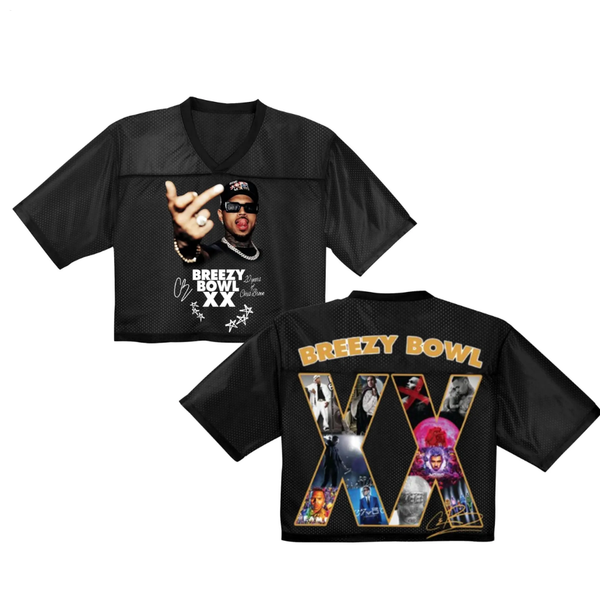 Chris Brown Breezy Bowl XX V-neck Cropped Jersey T-shirt