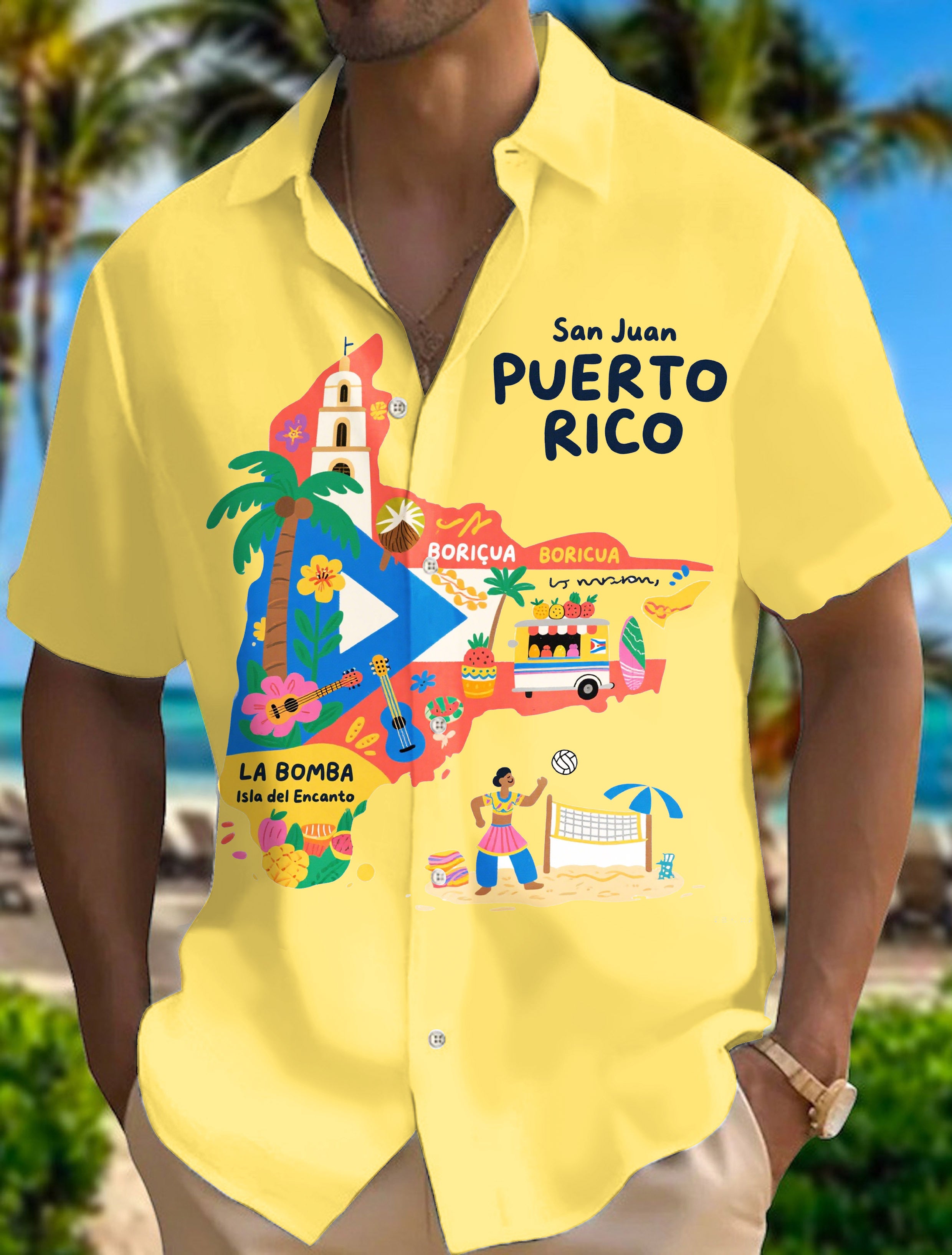 Puerto Rico Men's Short Sleeve Shirts