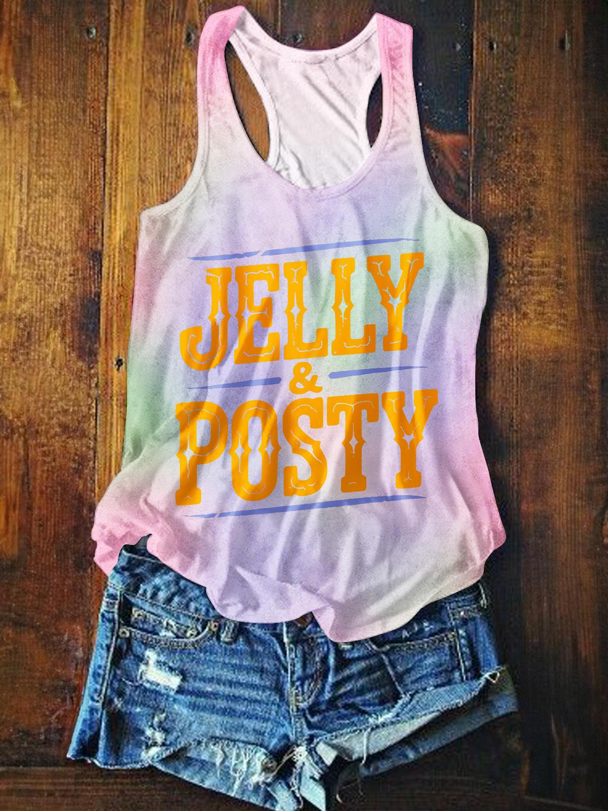 Malone And Jelly Concert Printed Casual Tank Top