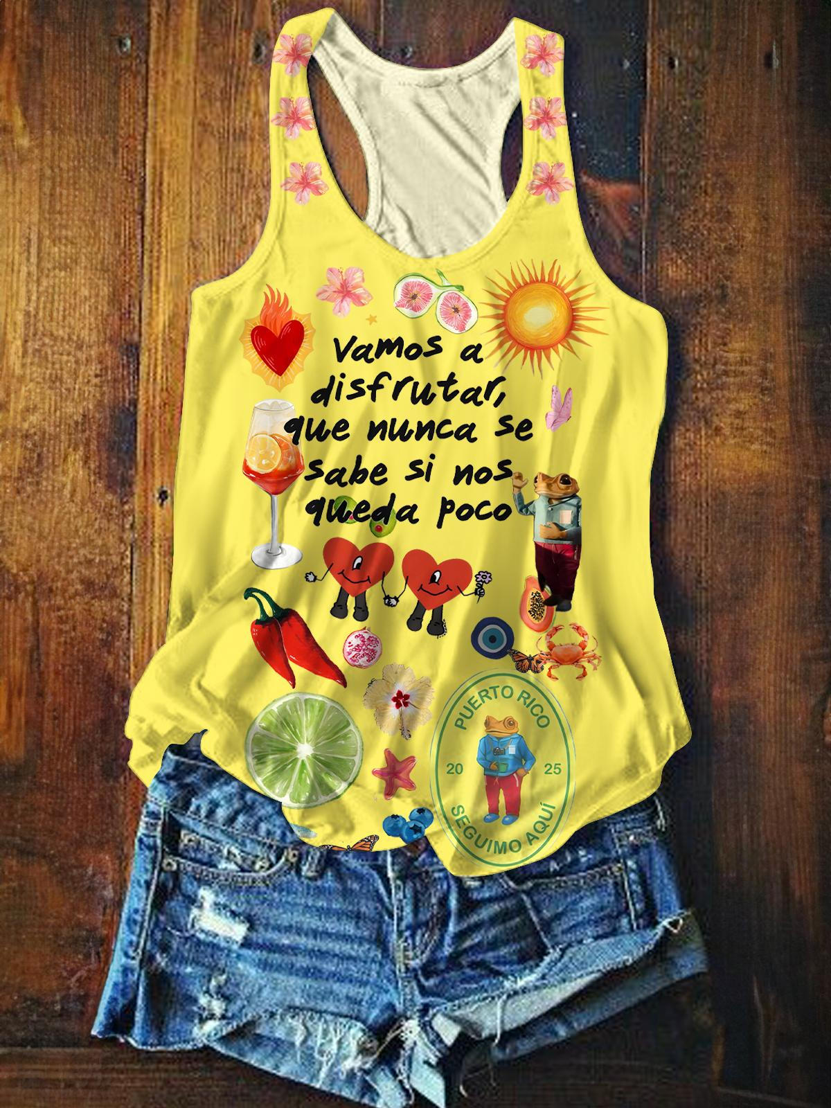 Puerto Rican Singer Album Printed Casual Tank Top