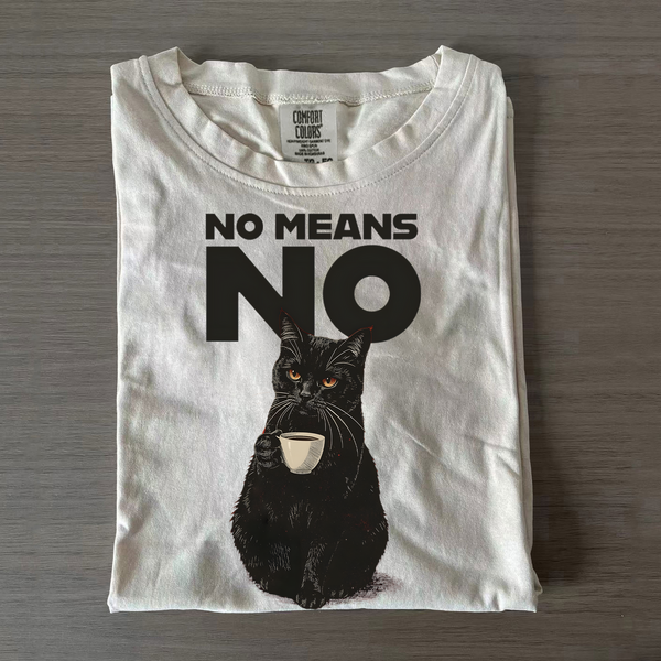 Unisex NO MEANS NO Cotton Crew Neck T-shirt