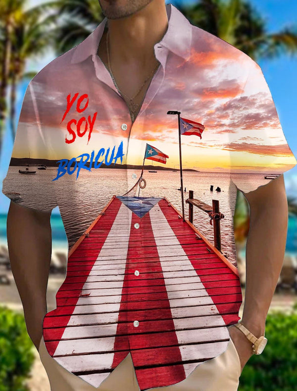 Puerto Rico Men's Short Sleeve Shirts
