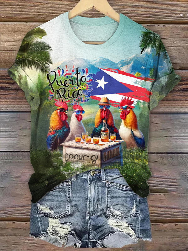 Puerto Rico Crew Neck T-shirt