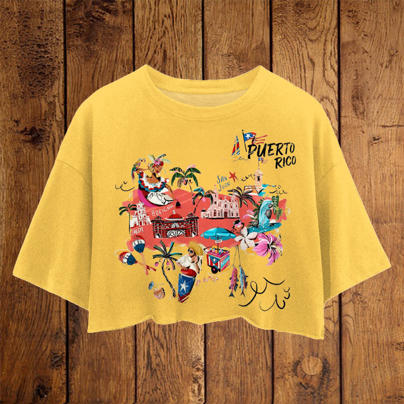 Puerto Rico Women's Umbilized T-shirt