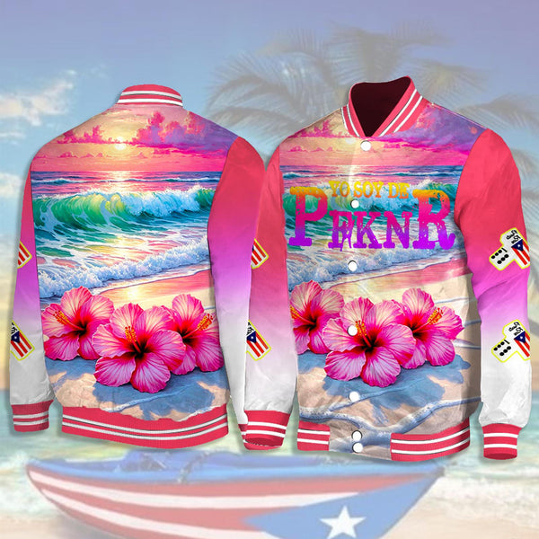 Puerto Rican Print Shoulder Baseball Jersey