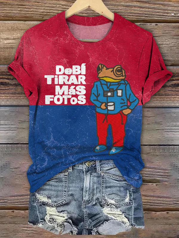 DEBI TIRAR MAS Fotos Bad Bunny Camiseta Cuello Redondo 
