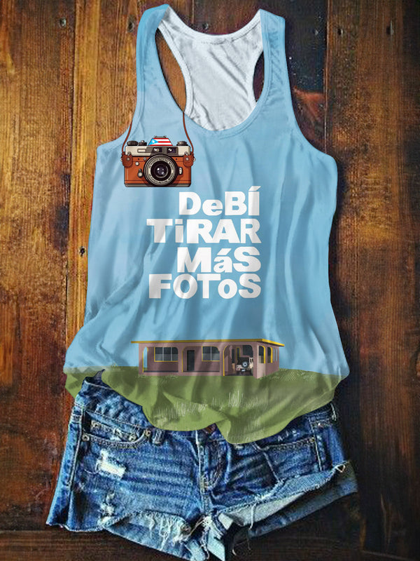BadBunny Classic Printed Casual Tank Top
