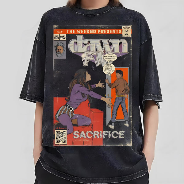 The Weeknd 2025 Tour Washed Cotton Short Sleeves