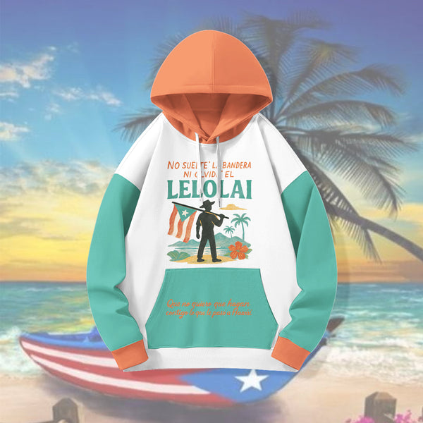 Puerto Rico Loose Fit Hooded Sweatshirt With Pockets