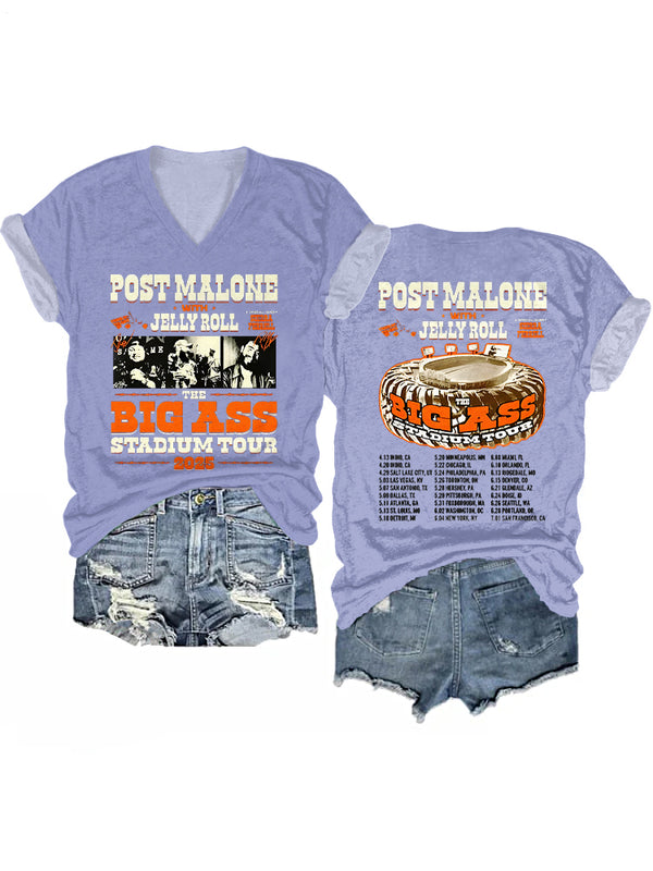 Malone And Jelly Concert V-neck T-Shirt