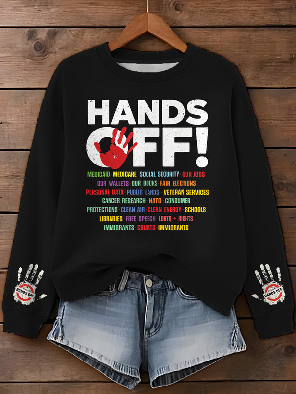 Free Speech Printed Long Sleeve Casual Top