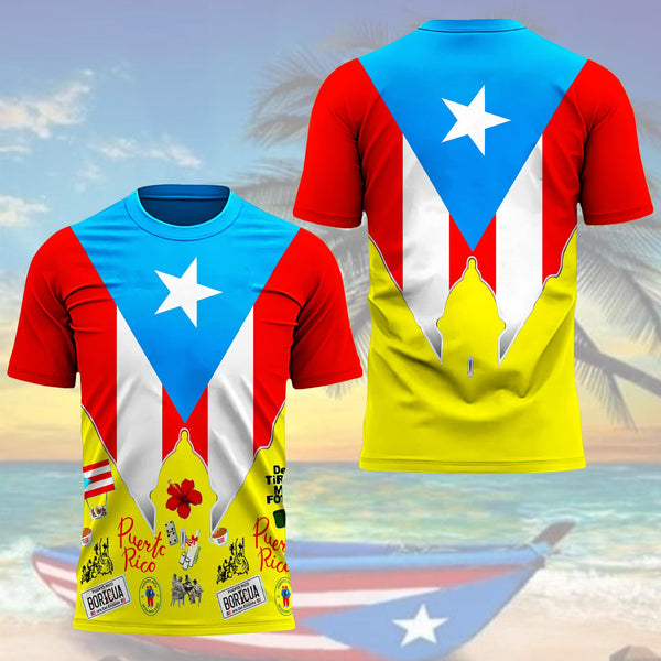 Puerto Rican Printed Crew Neck T-shirt