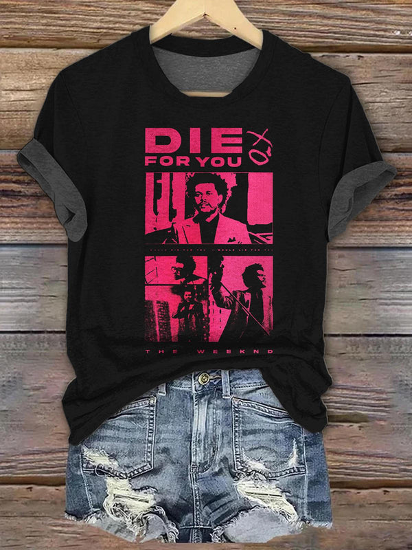 The Weeknd 2025 Tour Crew Neck T-shirt