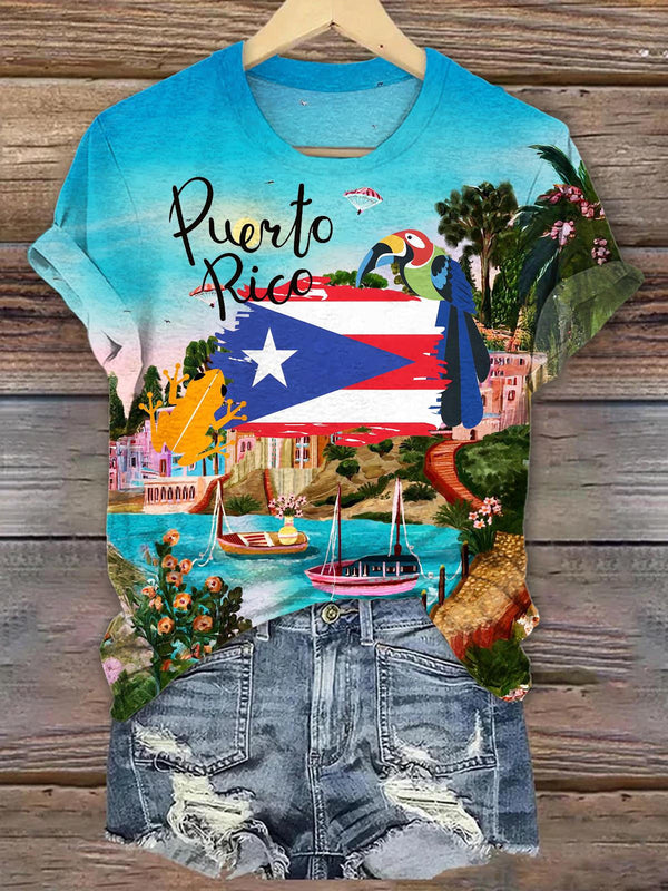 Puerto Rico Crew Neck T-shirt