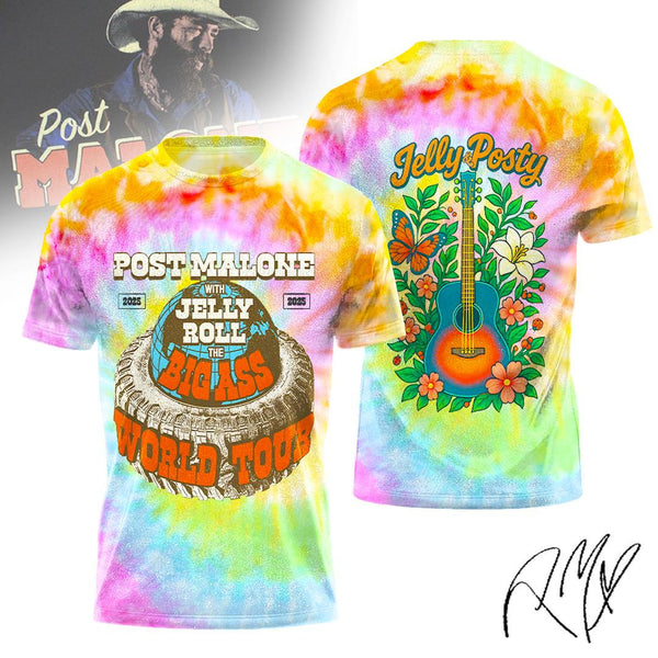 Malone And Jelly Tie-Dye Crew Neck T-shirt