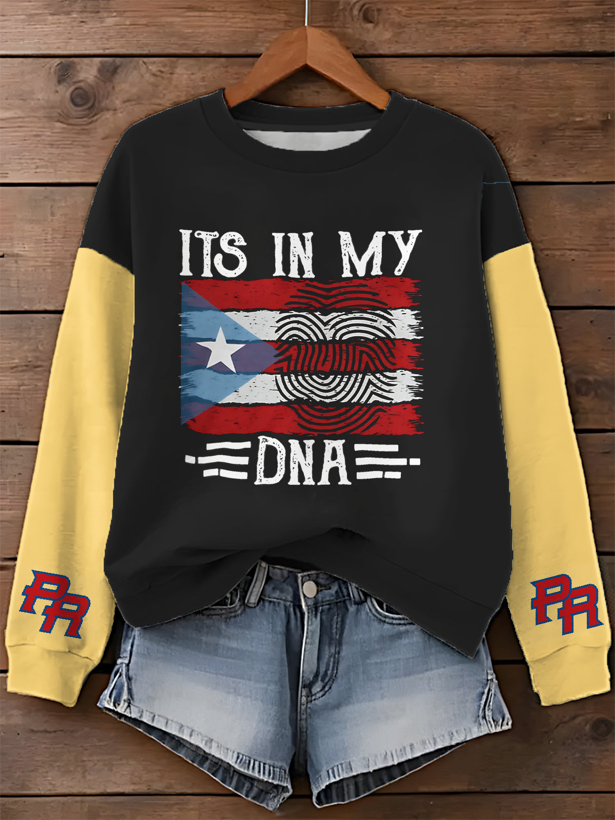Puerto Rico Classic Printed Long Sleeve Casual Top