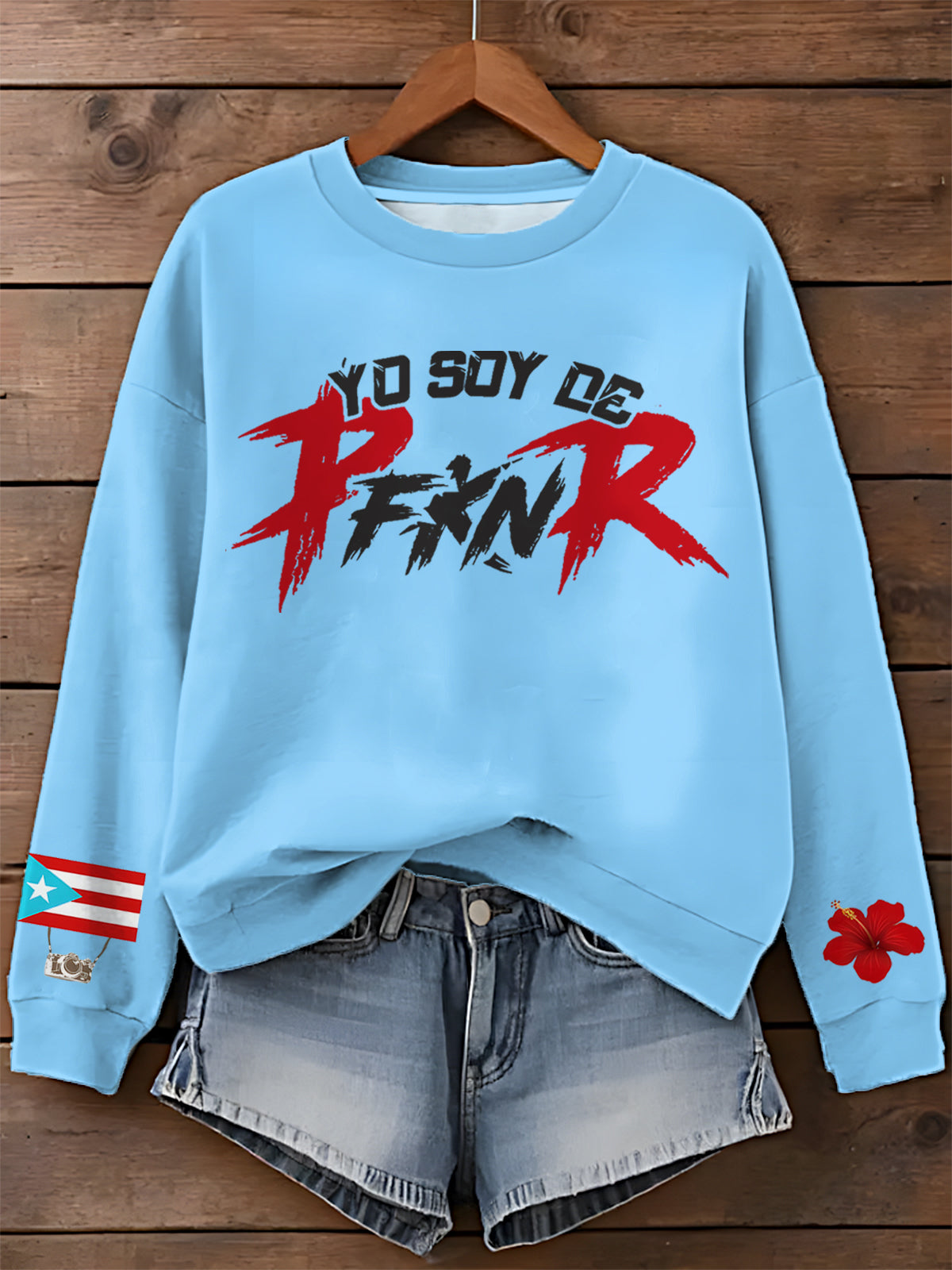 PFKNR Simplicity Printed Long Sleeve Casual Top