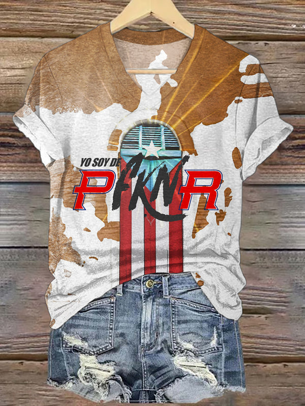 Puerto Rican Badburnny V-neck T-Shirt