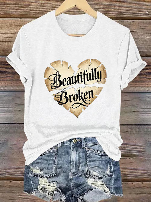 Jelly Roll Beautifully Broken Tour Music Print V-Neck T-Shirt